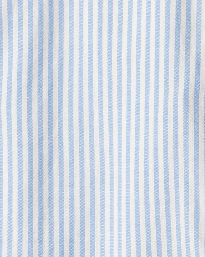 Kid Striped Long-Sleeve Shirt Dress, image 3 of 4 slides