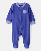Baby Striped 2-Way Zip Sleeper, image 1 of 6 slides