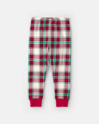 Toddler 2-Piece Christmas Plaid 100% Cotton Snug Fit Pyjama Set - Red/Green, image 2 of 4 slides