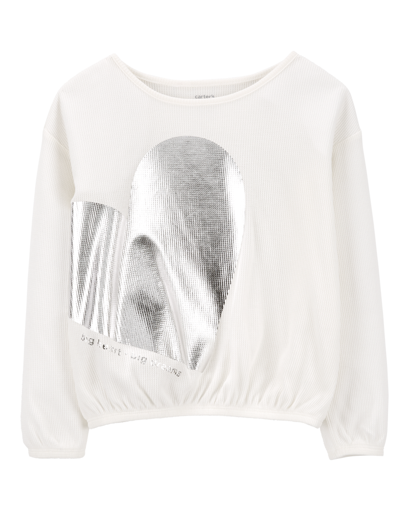 Kid 2-Piece Heart Thermal Top & Leggings Set, image 2 of 7 slides