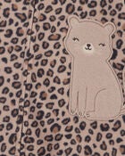 Toddler 1-Piece Cheetah Print Fleece Footie Pyjamas
, image 2 of 4 slides