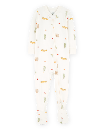 Baby New York City Print Footie 1-Piece PurelySoft Pyjamas - Ivory, 