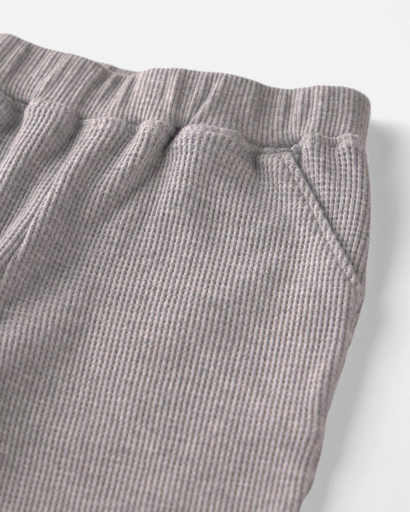 Baby Boy 2-Piece Organic Cotton Waffle Knit Top & Pant Set, image 2 of 4 slides