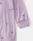 B&eacute;b&eacute; fille - Grenouill&egrave;re PurelySoft &agrave; fermeture &agrave; glissi&egrave;re 2 sens, conte de f&eacute;es - Mauve, image 3 sur 5 diapositives
