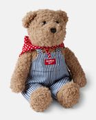 Boys Josh B'gosh' Bear Plush with Hickory Stripe Overalls, image 1 of 2 slides