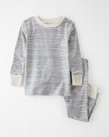 Baby Organic Cotton Pyjamas Set in Stripes, 