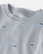 Tout-petit - Ensemble 2 pi&egrave;ces pyjama en coton biologique imprim&eacute; de voile, image 2 sur 3 diapositives