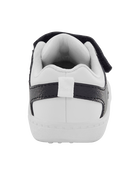 Baby Every Step® First Walker  Faux Leather Fashion Sneakers - White/Black, image 3 of 7 slides