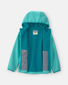 Girls Quilted Mid Weight Jacket- Aqua, image 2 of 4 slides