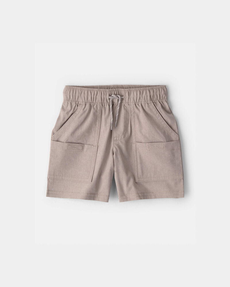 B&eacute;b&eacute; gar&ccedil;on - Short tiss&eacute; avec poches - Taupe, image 1 sur 3 diapositives
