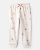Toddler Girl DayDream Fleece Candy Heart French Terry Pullover & Pant Set - Cream, image 2 of 4 slides