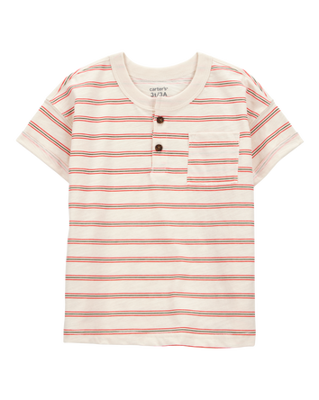 Toddler Striped Slub Jersey Henley, 
