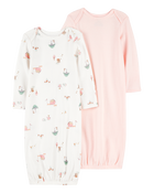 Baby 2-Pack Sleeper Gowns, image 1 of 6 slides