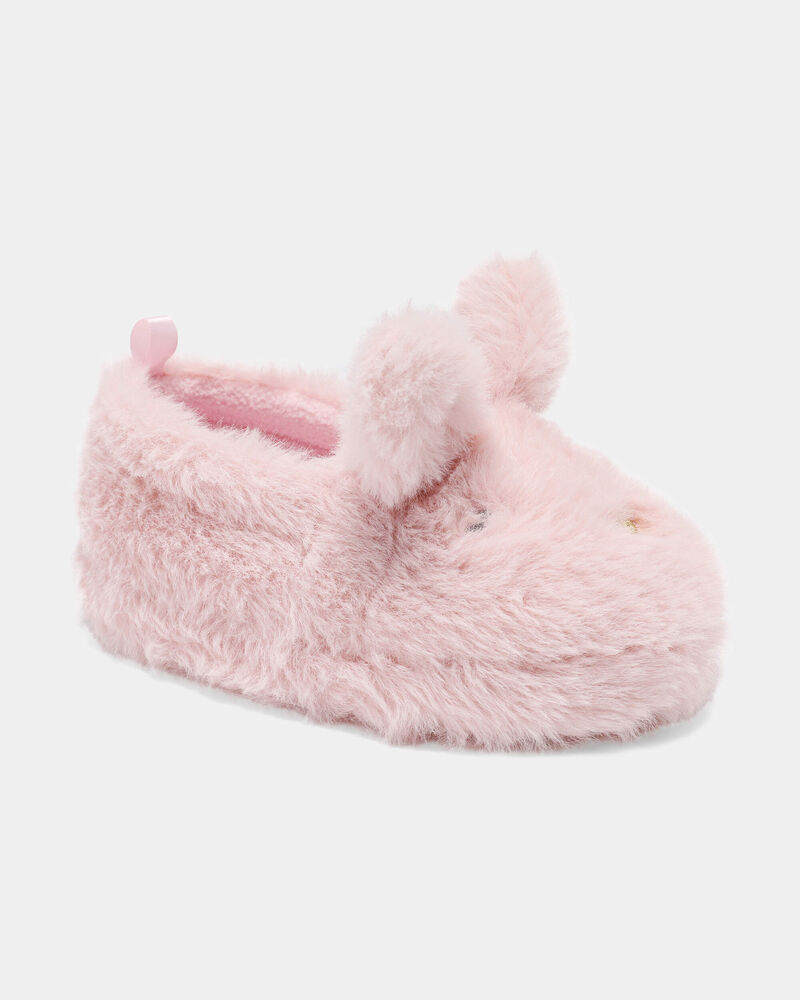 Girls Bunny Slippers - Pink, image 1 of 6 slides