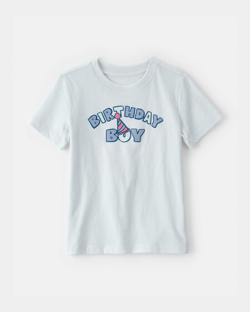 Toddler Boy 'Birthday Boy' Graphic Tee - Blue, image 1 of 3 slides
