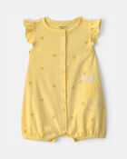 B&eacute;b&eacute; fille - Barboteuse &agrave; motif d&rsquo;abeille - Jaune, image 1 sur 2 diapositives