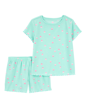 Girls 2-Piece Cupcake Loose Fit Pyjamas, 