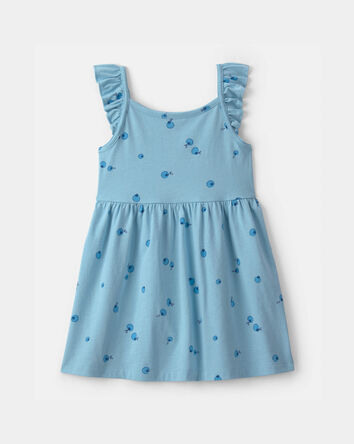 Tout-petit fille - Robe sans manches &agrave; motif bleuet - Bleu, 