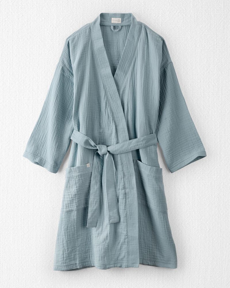 Adult Organic Cotton Gauze Robe, image 1 of 5 slides