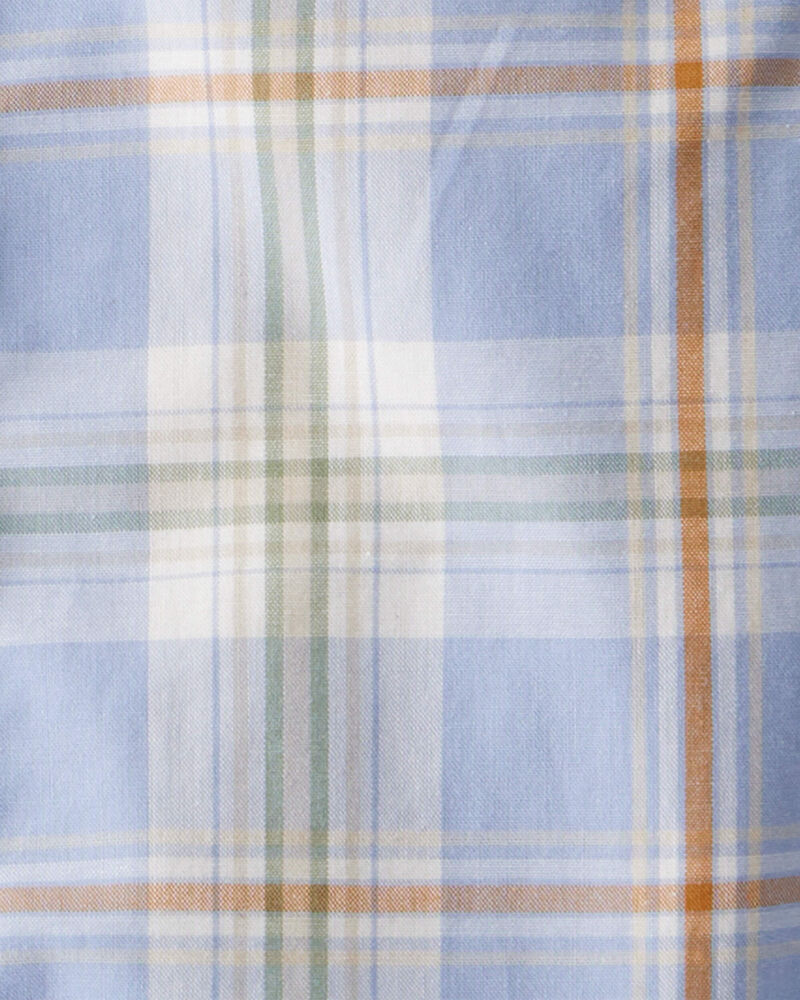Baby Poplin Plaid Long-Sleeve Bodysuit, image 3 of 4 slides