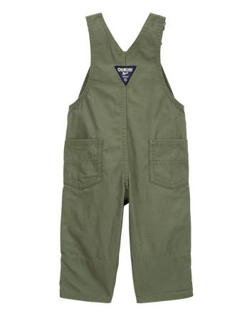 Baby Solid Canvas Overalls - Green, 