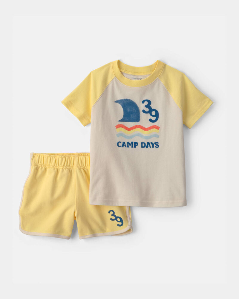 Toddler Boy 2-Piece 'Camp Days' Top & Short Set, image 1 of 7 slides