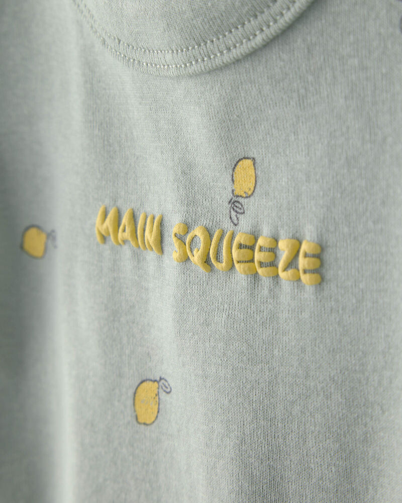 Baby Girl Tropical Short-Sleeve Romper - Green, image 2 of 4 slides