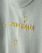 Baby Girl Tropical Short-Sleeve Romper - Green, image 2 of 4 slides