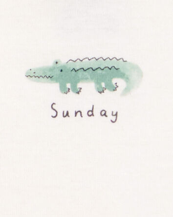 Baby 7-Pack Days Of The Week Short-Sleeve Cotton Bodysuits, 