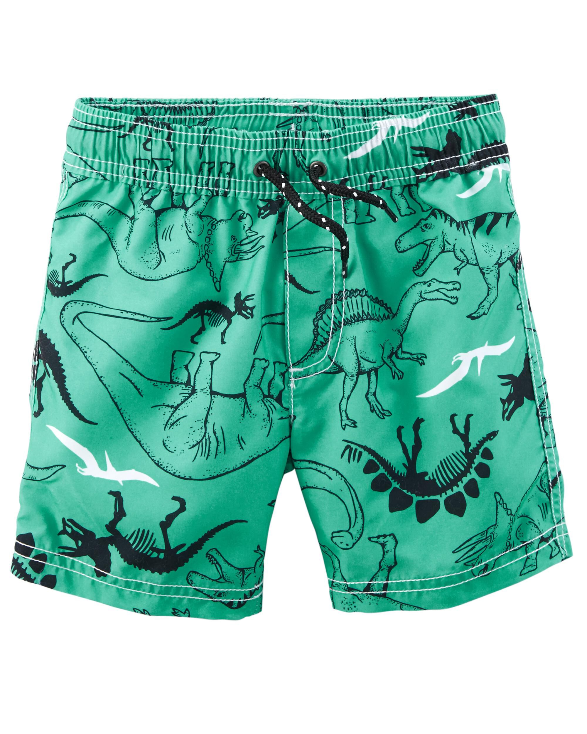 carters dinosaur swim trunks
