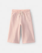 Baby Girl French Terry Drawstring Pants - Pink, image 1 of 4 slides