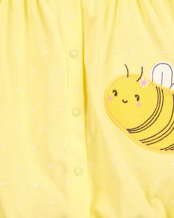 Baby Bee Short-Sleeve Romper - Yellow, 