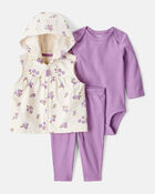 Baby 3-Piece Floral Vest Set, image 1 of 4 slides