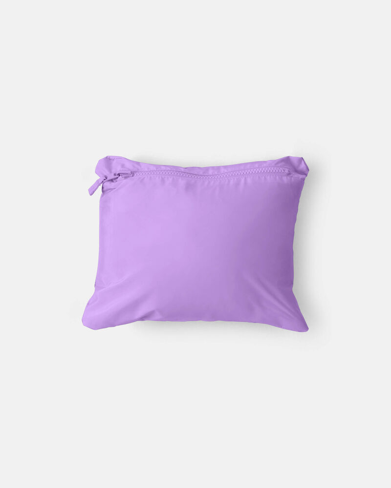 Toddler Girl Midweight Packable Puffer - Purple, image 3 of 4 slides