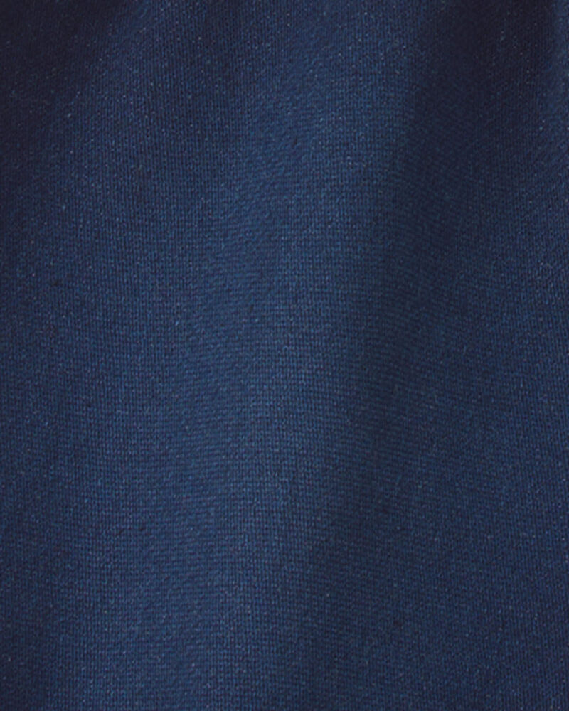 Baby Girl French Terry Knit Shorts - Dark Wash, image 4 of 5 slides