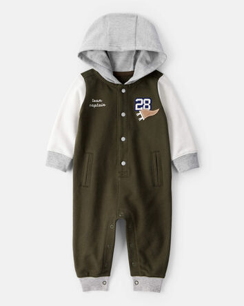 Baby Varsity Hooded Jumpsuit, 