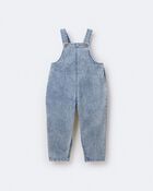 Toddler Avenue Wash Denim Overalls - Blue, image 6 of 7 slides