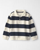 Tout-petit gar&ccedil;on - Polo &agrave; rayures rugby en jersey bouclette de coton biologique, image 1 sur 3 diapositives