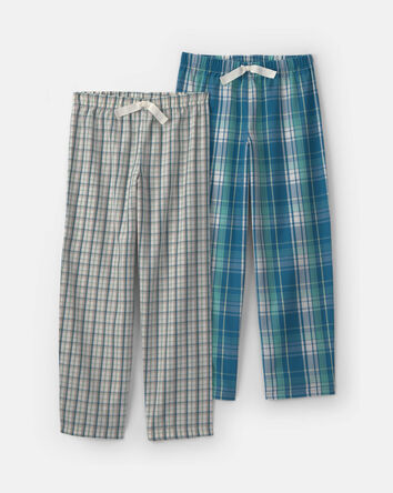 Gar&ccedil;ons - Emballage 2 pantalons de pyjama &agrave; carreaux - Bleu/Gris, 