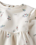 Bébé Robe en jersey bouclette de coton biologique avec imprimé Berry Blossom, image 5 sur 7 diapositives