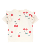 Baby Girl 3-Piece Cherry Outfit Set - Red/Ivory, image 2 of 5 slides