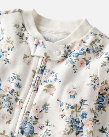 Baby Organic Cotton Floral-Print Sleeper, 