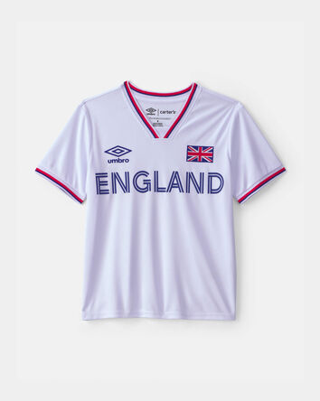 Kids 2-Piece Umbro England Soccer Jersey & Short Set - Red/Blue/White, 