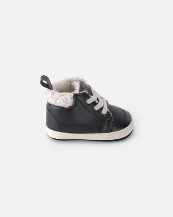 Baby Boy High Top Sneakers - Black, 