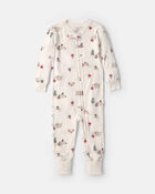 Baby 1-Piece North Pole Christmas PurelySoft&trade; Snug Fit Pyjama - Cream, image 1 of 9 slides