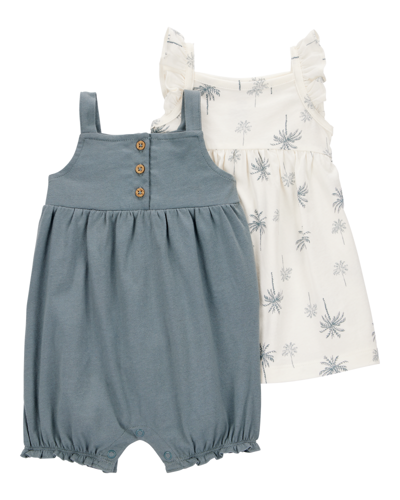 Baby 2-Piece Dress & Romper Set, image 1 of 8 slides