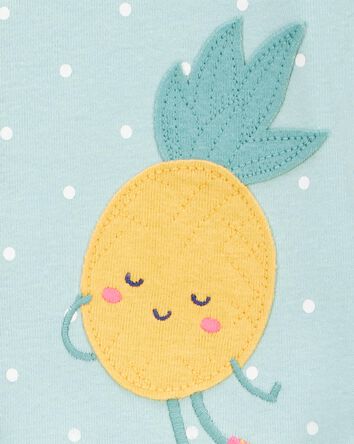 Bébé Pyjama 1 pièce sans pieds en coton ajusté à motif d’ananas, 