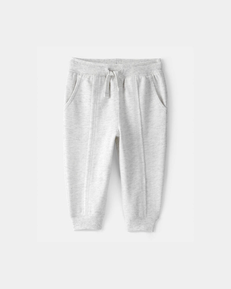 Baby Boy French Terry Joggers - Grey, image 1 of 4 slides