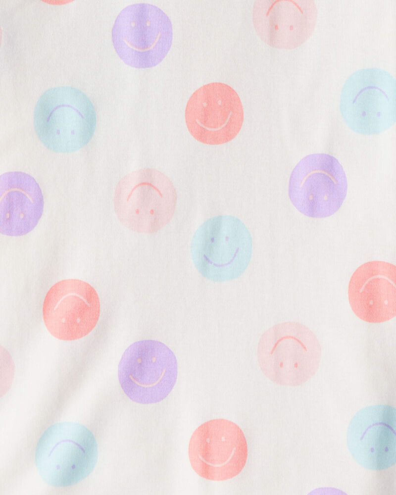 Girls Rainbow Print 100% Cotton Long-Sleeve 4-Piece Pyjamas - White, image 2 of 4 slides