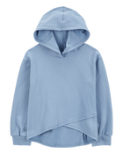 Kid Criss Cross Fleece Hoodie - Blue, image 1 of 3 slides